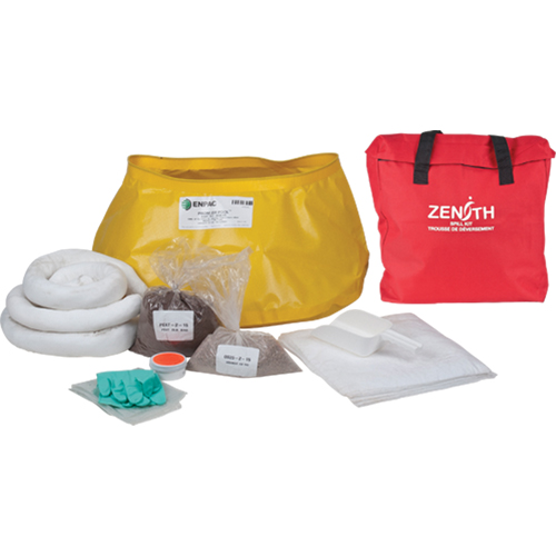 Trousse de lutte contre les d&eacute;versements pour l'ouest du canada, Huile seulement, Sac, Absorbance de 17 gal. US Meunier Outillage Industriel