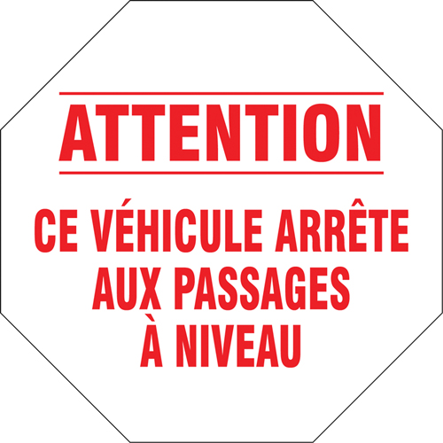 French Traffic Sign, Vinyl, 18" W x 18" H Meunier Outillage Industriel