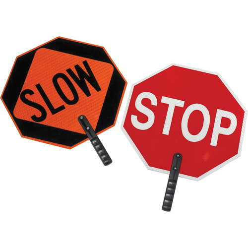 Double-Sided "Stop/Slow" Traffic Control Sign Meunier Outillage Industriel