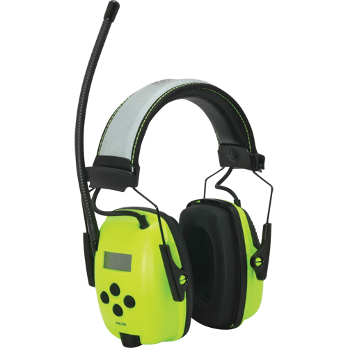 Casques-radio num&eacute;riques &agrave; haute visibilit&eacute; Sync de Howard Leight, Style Bandeau, 25 dB Meunier Outillage Industriel