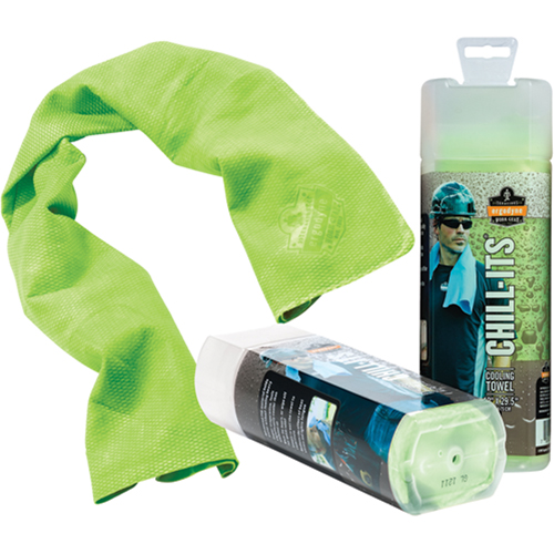 Chill-Its&reg; 6602 Cooling Towels, Hi-Vis Lime Meunier Outillage Industriel
