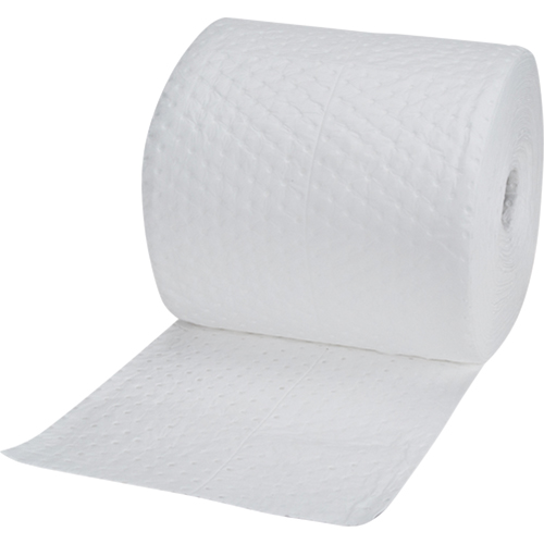 Rouleaux absorbants en fibres fines de calibre industriel, Lourd, 150' lo x 15" la, Absorption 35 gal. Meunier Outillage Industriel
