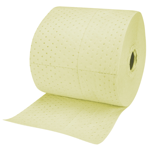 Rouleaux absorbants en fibres fines de calibre industriel, Poids moyen, 150' lo x 15" la, Absorption 25 gal. Meunier Outillage Industriel