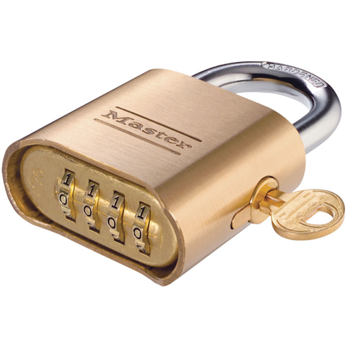Cadenas &agrave; combinaison, Laiton, Rev&ecirc;tement en laiton, Largeur de 2" Meunier Outillage Industriel