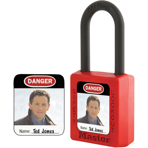 &eacute;tiquettes d'identification &agrave; photo pour cadenas en thermoplastique Zenex Meunier Outillage Industriel