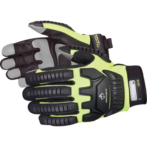 Gants de m&eacute;canicien r&eacute;sistants aux chocs Clutch Gear, Paume PVC, Taille Petit Meunier Outillage Industriel
