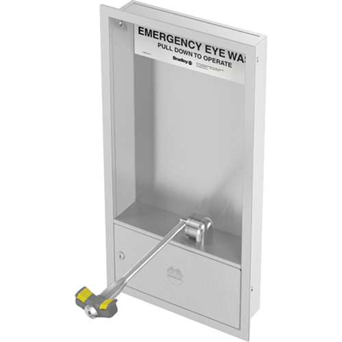 Eyewash Station, Wall-Mount Installation, Stainless Steel Bowl Meunier Outillage Industriel