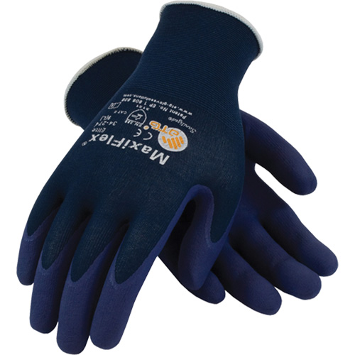 Gants ATG MaxiFlex Elite 34-274, 6/T-petit, R&ecirc;vetement Mousse de nitrile, Calibre 18, Enveloppe en Nylon Meunier Outillage Industriel