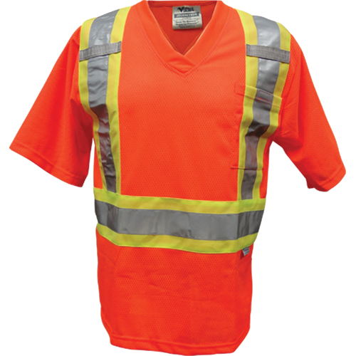 T-shirt de s&eacute;curit&eacute; en maille, Polyester, Petit, Orange Meunier Outillage Industriel