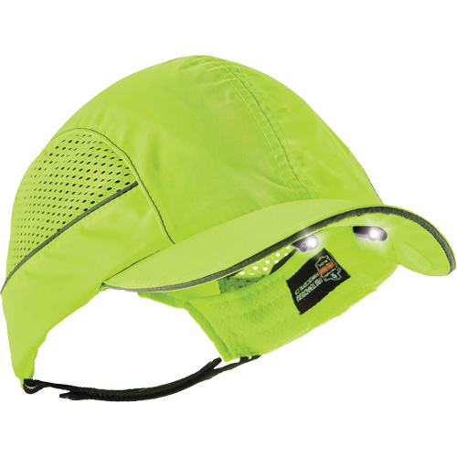 Casquette &agrave; bord long avec &eacute;clairage DEL Skullerz 8960, Vert lime haute visibilit&eacute; Meunier Outillage Industriel