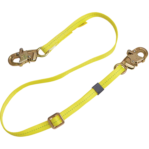 Longe de positionnement r&eacute;glable &agrave; sangle, 1 branches, 6', Classe CSA B, Polyester Meunier Outillage Industriel
