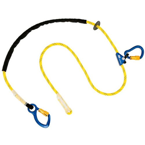 Pole Climber's Adjustable Rope Lanyard, 1 Legs, 8', CSA Class A, Nylon Meunier Outillage Industriel