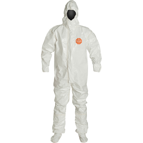 Hooded Coveralls, Tychem&reg; 4000, 2X-Large, White Meunier Outillage Industriel