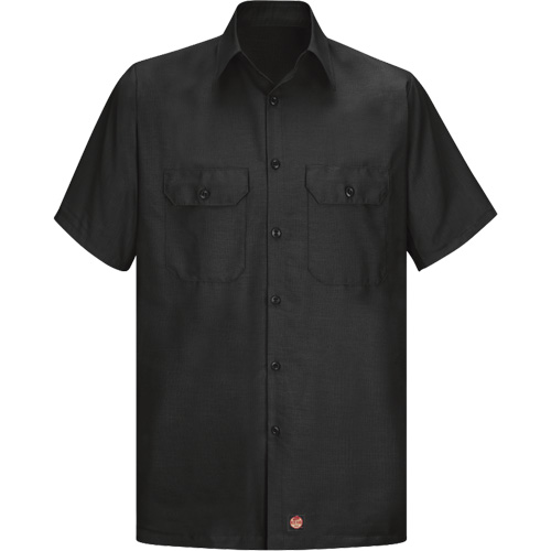 Chemise &agrave; manches courtes en tissu ind&eacute;chirable, Hommes, 3T-Grand, Noir Meunier Outillage Industriel