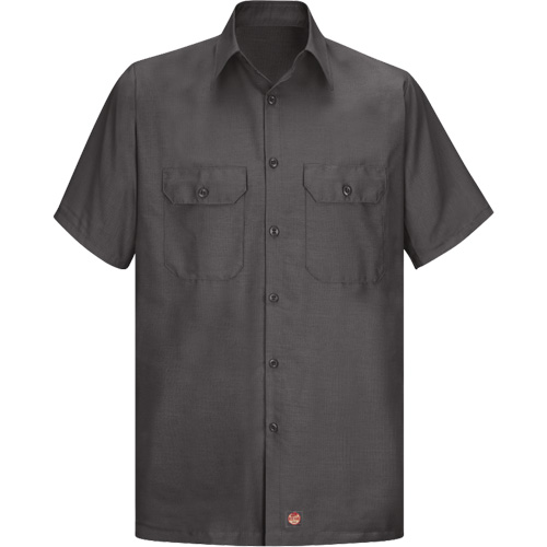 Chemise &agrave; manches courtes en tissu ind&eacute;chirable, Hommes, 3T-Grand, Charbon Meunier Outillage Industriel
