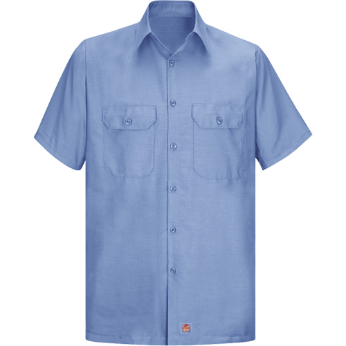 Short Sleeve Ripstop Shirt, Men's, Large (Tall), Blue Meunier Outillage Industriel