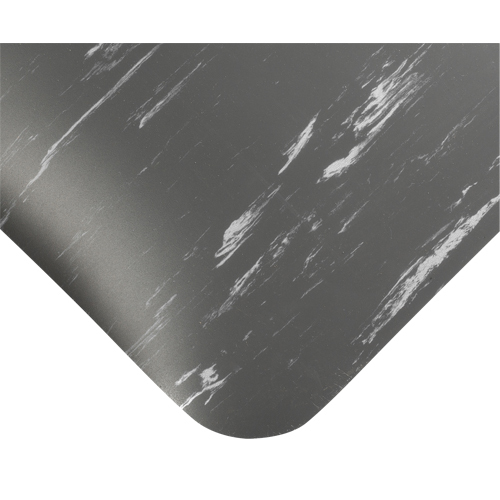 Tile-Top Select Anti-Microbial Mats No.494, Smooth, 3' x 10' x 7/8", Charcoal, PVC Meunier Outillage Industriel