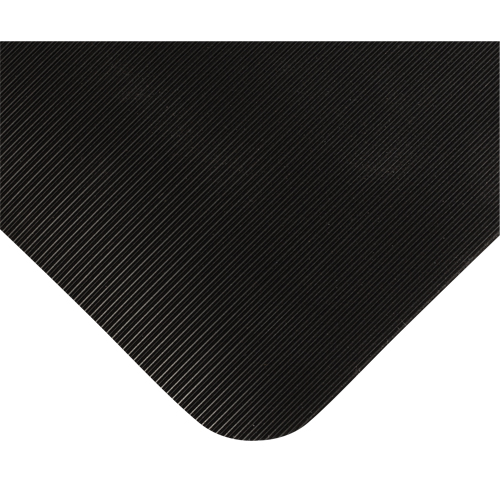 Double Duty Switchboard Mats No.720, Corrugated, 3' x 10' x 5/8", Black, PVC Meunier Outillage Industriel