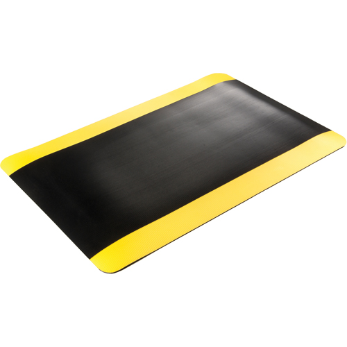 Double Duty Switchboard Mats No.720, Corrugated, 3' x 10' x 5/8", Black/Yellow, PVC Meunier Outillage Industriel