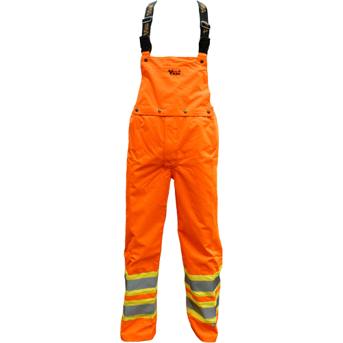 Pantalon de s&eacute;curit&eacute; Journeyman d&eacute;tachable &agrave; bavette, Polyester, Petit, Orange haute visibilit&eacute; Meunier Outillage Industriel