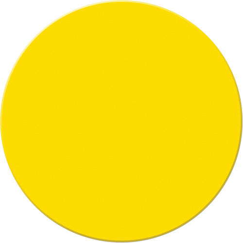 Marqueurs all&eacute;g&eacute;e/5S Armor Stripe, Cercle, 6" lo x 6" la, Jaune, Plastique Meunier Outillage Industriel