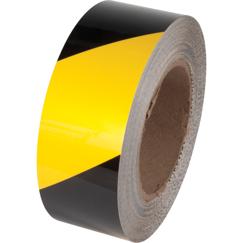 Tuff Mark&reg; Floor Marking Tape, 3" x 100', Polyester, Black and Yellow Meunier Outillage Industriel