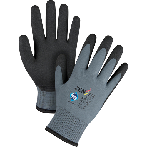 Gants enduits de premi&egrave;re qualit&eacute; ZX-30°, 11/2T-Grand, R&ecirc;vetement PVC, Calibre 15, Enveloppe en Nylon Meunier Outillage Industriel