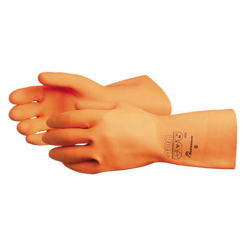 Gants de poids lourds 408, Taille Petit/7, 13" lo, Latex, Doublure en Ouat&eacute;e, 30 mils Meunier Outillage Industriel