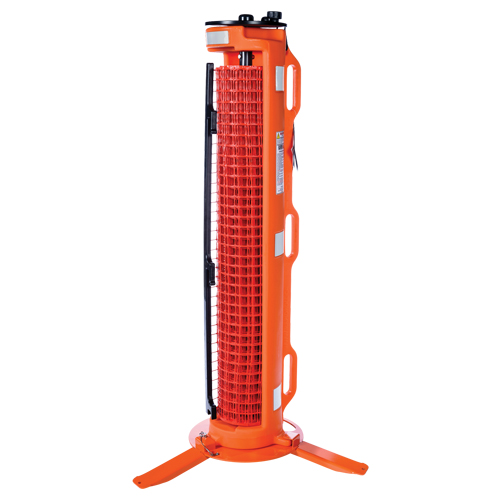 3-Legged Barrier, 50' L, Plastic, Orange Meunier Outillage Industriel