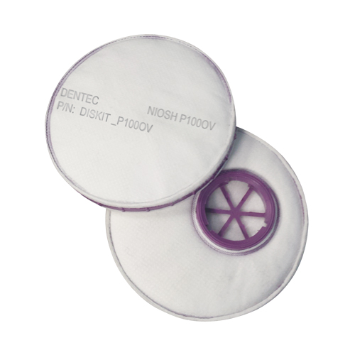 Filtre pour respirateur Diskit, Filtre contre les particules avec suppresion de vapeurs nuisibles, Vapeur organique/Filtre P100 Meunier Outillage Industriel