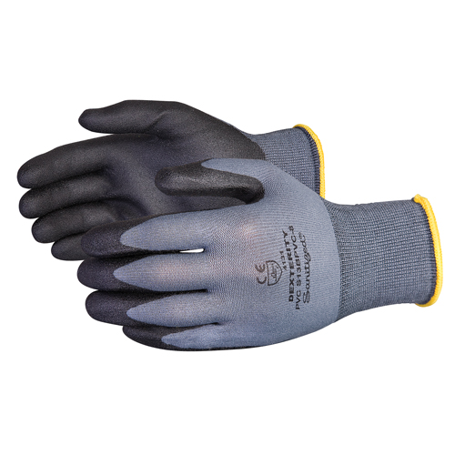 Gants enduits Dexterity, 11/2T-Grand, R&ecirc;vetement PVC, Calibre 13, Enveloppe en Nylon Meunier Outillage Industriel