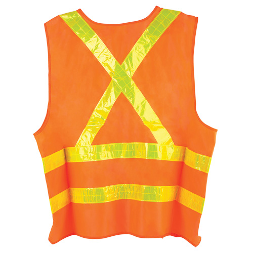 Dynamic Traffic Vest, High Visibility Orange, Large, Polyester Meunier Outillage Industriel