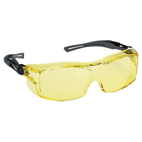 Lunettes de s&eacute;curit&eacute; s&eacute;rie Extra OTG Dynamic, Lentille Ambr&eacute;e, Antibu&eacute;e/Anti-&eacute;gratignures, ANSI Z87+/R&eacute;pond ou surpasse la norme CSA Z94.3 Meunier Outillage Industriel
