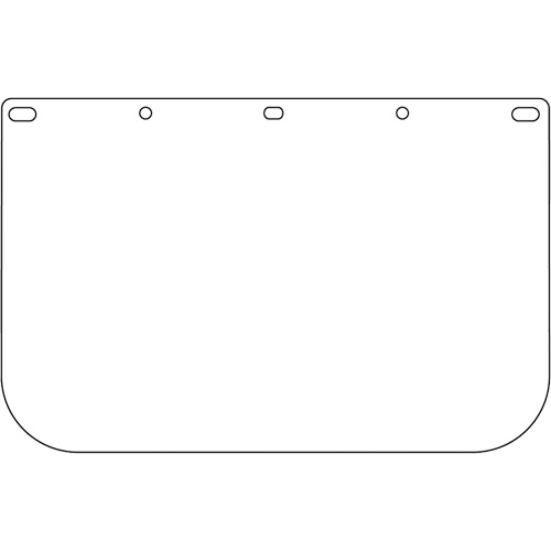 Dynamic Die Cut Faceshield Visor, PETG, Clear Tint Meunier Outillage Industriel