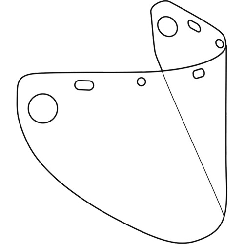 Dynamic Die Cut Formed Faceshield Visor, Polycarbonate, Clear Tint Meunier Outillage Industriel
