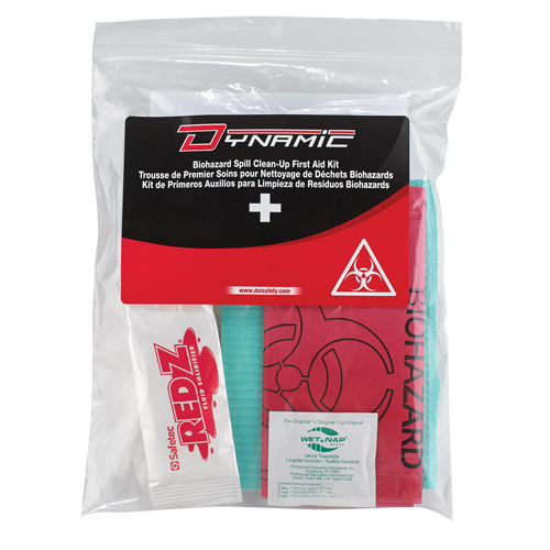 Dynamic Biohazard Spill Clean-Up First Aid Kit, Class 1 Medical Device, Resealable Plastic Bag Meunier Outillage Industriel