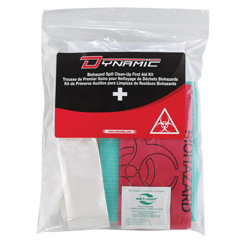 Dynamic Biohazard Spill Clean-Up First Aid Kit, Class 1 Medical Device, Resealable Plastic Bag Meunier Outillage Industriel
