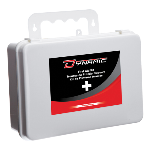 Trousse de premiers soins pour bureau Dynamic, Dispositif m&eacute;dical Classe 1, Boîte en plastique Meunier Outillage Industriel