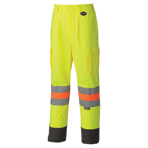 6009 Pantalon de s&eacute;curit&eacute; routi&egrave;re respirant, Polyester, T-petit, Jaune lime haute visibilit&eacute; Meunier Outillage Industriel