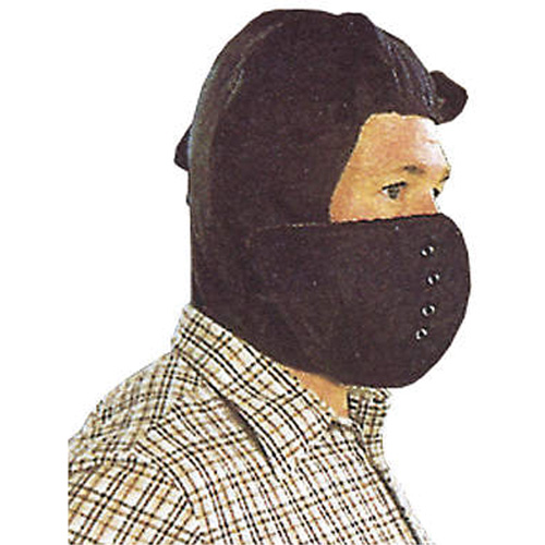 Hard Hat Winter Liner with Removable Face , Cotton/Kasha Lining, One Size, Black Meunier Outillage Industriel
