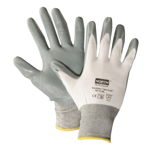 Gants NorthFlex Nitri Task, T-Grand, R&ecirc;vetement Nitrile, Calibre 13, Enveloppe en Nylon Meunier Outillage Industriel