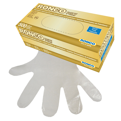 Gants jetables, Petit, Poly&eacute;thyl&egrave;ne, 1 mil, Sans poudre, Transparent Meunier Outillage Industriel