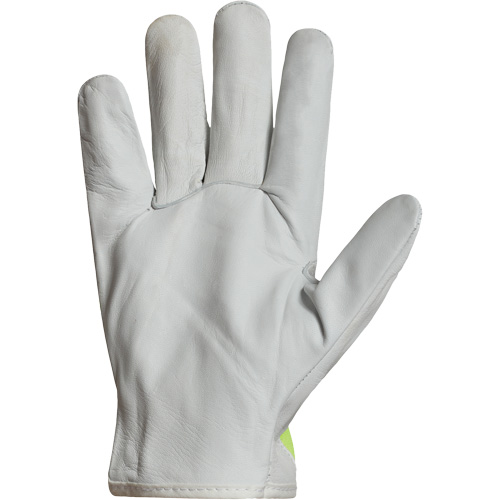 Gants de conducteur haute visibilit&eacute; avec bandes r&eacute;fl&eacute;chissantes Endura, 3T-Grand, Paume en Cuir fleur de ch&egrave;vre Meunier Outillage Industriel