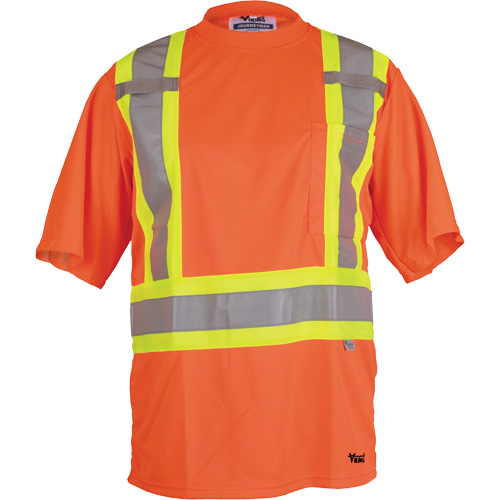 T-shirt de s&eacute;curit&eacute; Viking, Polyester, Petit, Orange haute visibilit&eacute; Meunier Outillage Industriel