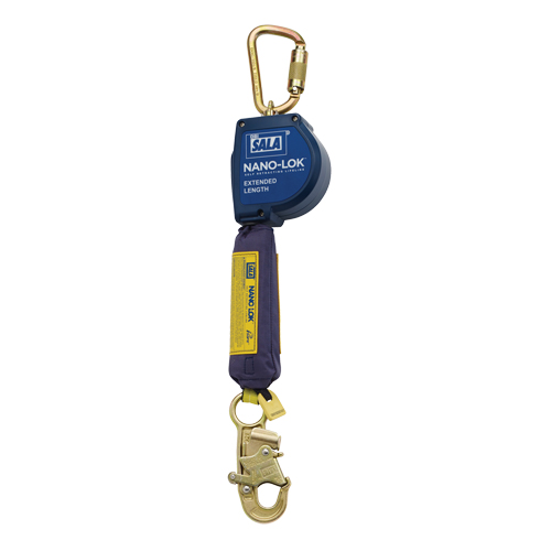 Cordage de s&eacute;curit&eacute; autor&eacute;tractable allong&eacute; Nano-Lok, 10', Polyester/Sangles, Pivotant Meunier Outillage Industriel