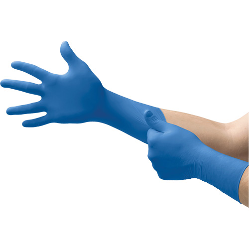 Microflex&reg; SafeGrip SG-375 Medical Exam Gloves, Small, Latex, 11-mil, Powder-Free, Blue, Class 2 Meunier Outillage Industriel