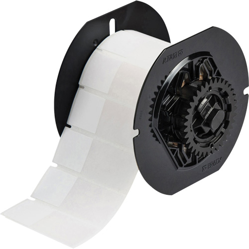 Self-Laminating Wire & Cable Label, Vinyl, 1" L x 2.6" H, Clear/White Meunier Outillage Industriel