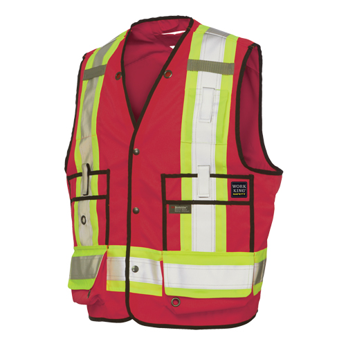 Veste de s&eacute;curit&eacute; pour arpenteur, Rouge, Grand, Polyester Meunier Outillage Industriel