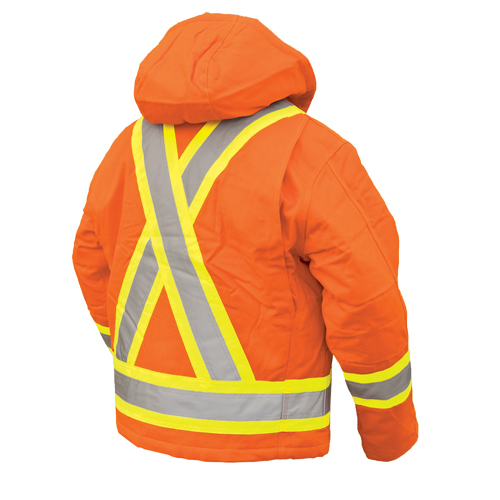 Manteau de s&eacute;curit&eacute;, Orange haute visibilit&eacute;, Grand Meunier Outillage Industriel