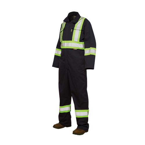 Unlined Safety Coveralls, Large, Navy Blue Meunier Outillage Industriel